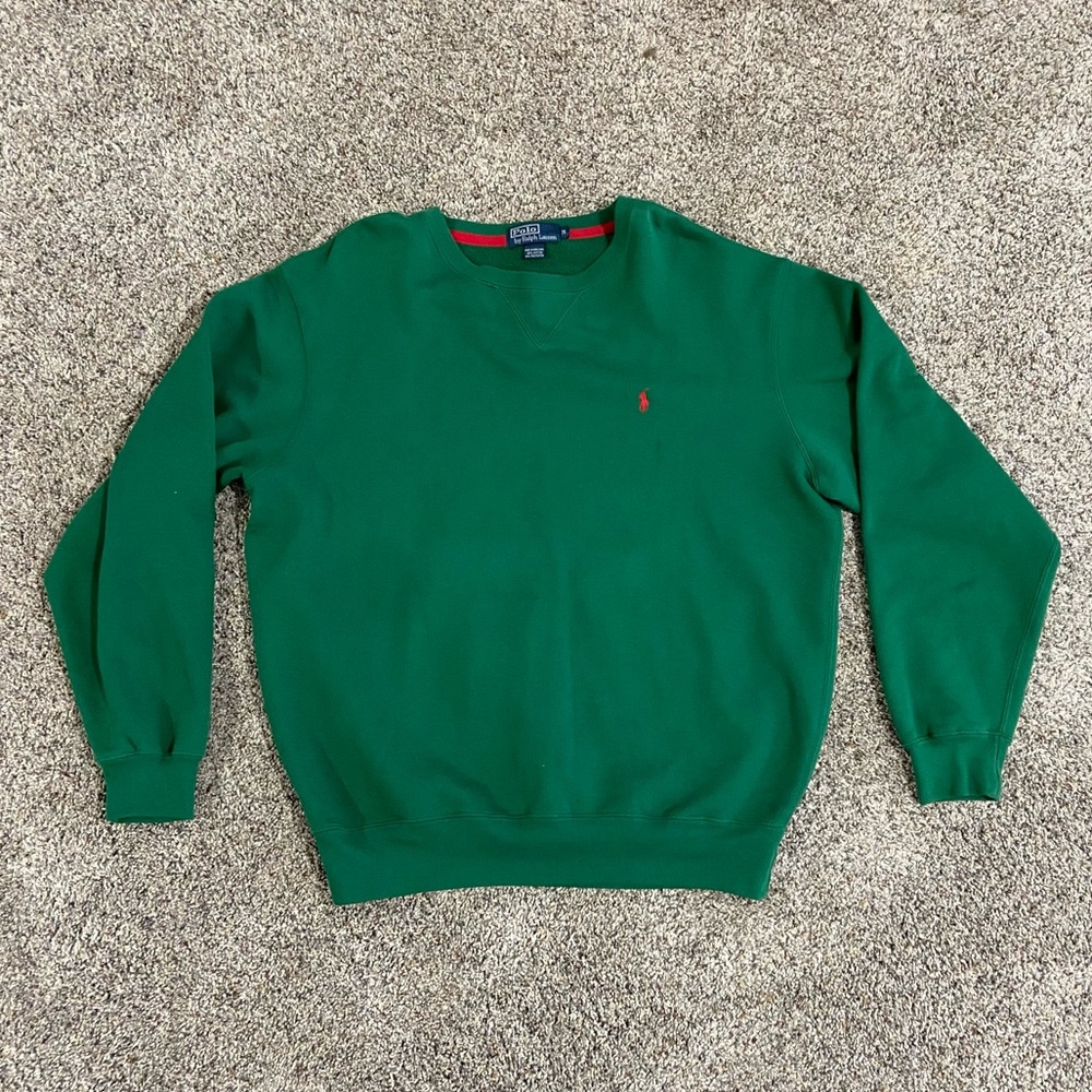 Polo Ralph Lauren Green Crewneck / Sweatshirt Medium